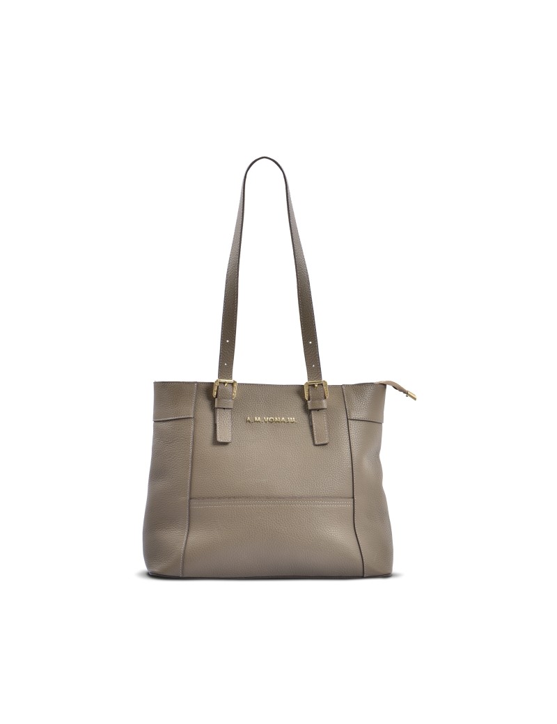 Vonaju Beige Timeless Leather Bag